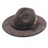 Cross-border European and American British-style hats, 9.5cm wide-brim woolen hats for men and women, autumn and winter warmth, suede jazz hats