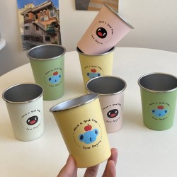 Instagram niche refreshing sports golf plastic water cup, cartoon badminton travel cup with tea strainer, large capacity.