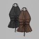 Strapless striped tube-tops for women, 2025 summer, with a cinched-back strappy bra and inner wear, two-piece set for slimming shorts.