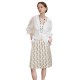 European and American summer hot-selling polka-dot midi skirt for women, cross-border trade, elegant apricot-colored slimming slit commuter skirt