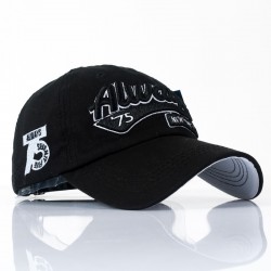 Cross-border washed cotton Amazon 3D embroidered cookies baseball caps, outdoor sports distressed lettering caps