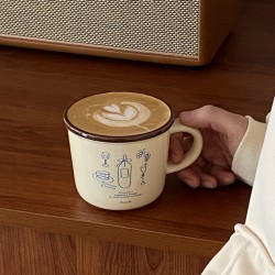 Niche Korean Instagram Funny and Cute Linear Cat Glass Bowl High-temperature-resistant cartoon borosilicate fruit bowl and yogurt bowl