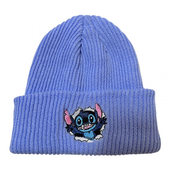 New Cross-Border Stitch Embroidered Knitted Hat, Autumn/Winter Outdoor Warm Men's and Women's Cartoon Anime Beanie New Cross-Border Stitch Embroidered Knitted Hat, Autumn/Winter Outdoor Warm Men's and Women's Cartoon Anime Beanie
