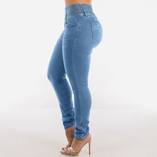 In stock, cross-border wish Amazon hot-selling European and American slim-fitting stretch jeans, sexy, hip-lifting, high-waisted skinny pants In stock, cross-border wish Amazon hot-selling European and American slim-fitting stretch jeans, sexy, hip-lifting, high-waisted skinny pants