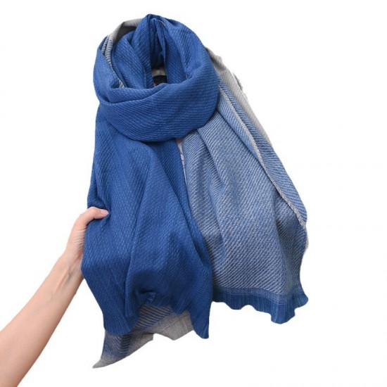New autumn and winter double-sided colorblock faux cashmere scarf, short neckerchief for women, versatile and luxurious warm shawl wholesale