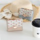 New women's wallet, printed, fresh and simple, foldable zippered and clasp, multifunctional, portable, women's wallet and coin purse.
