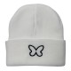 Cross-border Amazon beanie hat, a versatile, casual, bow-embroidered knitted hat for women in autumn and winter, a slim, flattering beanie.