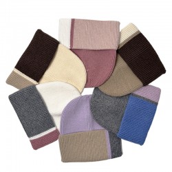 New European and American cross-border beanie Colorful knitted hats for women, versatile and warm, autumn and winter, stylish and simple wool hats.