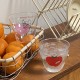 Instagram Cartoon Abstract Fish Glass, Cute Blue Fish, High-Resistant Juice and Milk Cup for Couples