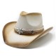 2024 Ethnic Style Horseback Riding Men's and Women's Retro Tibetan Rolled-Brimmed Western Cowboy Straw Hats with Sun Protection and Sun Visor