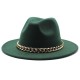2021 Autumn/Winter British-style woolen jazz hat for men and women, European and American wide-brimmed hat, fashionable wide-brimmed felt hat