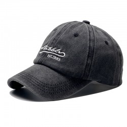 Cross-border washed embroidered lettered baseball hats, versatile casual and fashionable men's and women's baseball caps, washed and distressed sun hats
