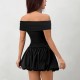 Retro Plaid Waisted Tank Dress, New European and American Elegant V-Neck Bow Design Sleeveless A-Line Skirt
