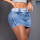2025 new European and American style skirts, cross-border Amazon short contrasting drawstring hip skirts for women.