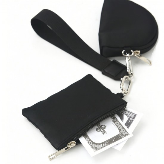 2024 new Lulu wristlet, portable Lulu card holder, bank card, mini coin storage bag