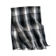 A versatile pink dotted plaid scarf for autumn and winter, perfect for couples, with a tasseled design for warmth.