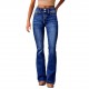 Amazon cross-border European and American retro stretch jeans for women, 2025 spring new washed streetwear flared trousers.