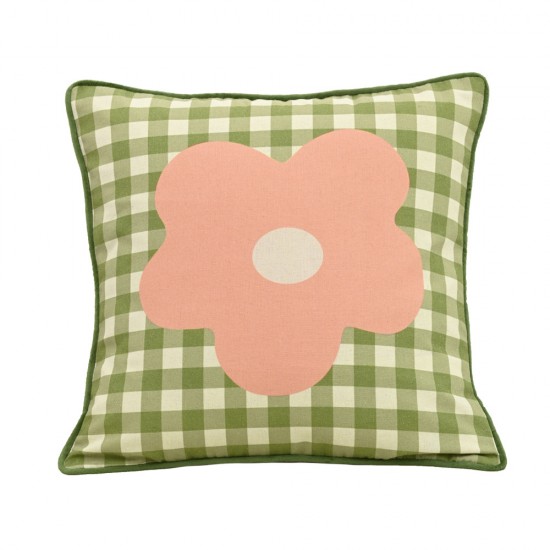 Nordic ins fresh polka dot plaid floral pillow with core, living room sofa, cotton and linen cushion, model room cushions.