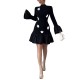 New Autumn and Winter 2025 Elegant Slim Fit Miniskirt: Fashionable Elegant Bell Sleeve, Floral Half-High Neck Spliced Dress for Women New Autumn and Winter 2025 Elegant Slim Fit Miniskirt: Fashionable Elegant Bell Sleeve, Floral Half-High Neck Spliced Dress for Women