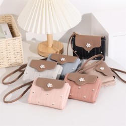 Women's Short Wallet, New Printed Small Fresh Mini Wristlet Multifunctional Card Holder, Student Coin Purse and Coin Purse Wholesale