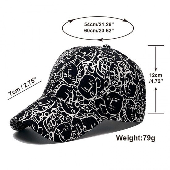 New cross-border fashionable cartoon-printed baseball caps, spring and summer outdoor travel caps, and sun protection caps.