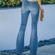 2025 Factory Direct Cross-Border European and American High-Waisted Jeans, Flared Pants, Xintang Jeans for Women