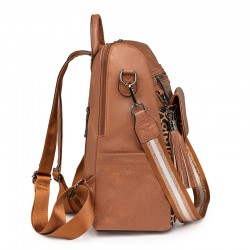 Cute new retro leopard print women's backpacks, fashionable large-capacity backpacks, wholesale