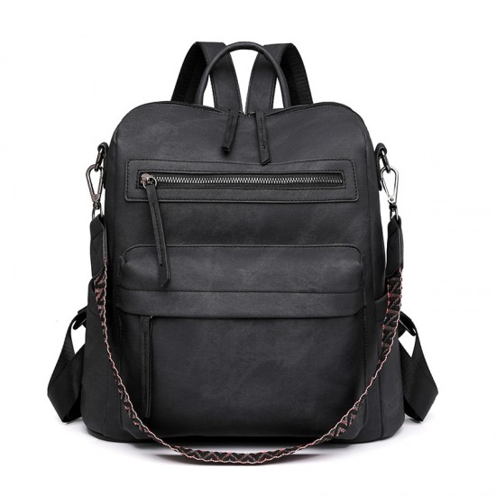 Cross-border backpacks Women's PU soft leather backpack, versatile large-capacity dual-use shoulder bag. Cross-border backpacks Women's PU soft leather backpack, versatile large-capacity dual-use shoulder bag.