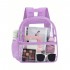 Transparent PVC backpack, outdoor portable backpack, large capacity, simple student backpack, factory direct