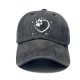 AliExpress Cross-border New Solid Color Washed Baseball Cap Heart dog paw print outdoor sun protection baseball cap AliExpress Cross-border New Solid Color Washed Baseball Cap Heart dog paw print outdoor sun protection baseball cap