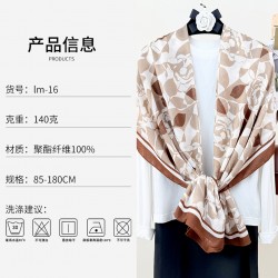Artistic, fashionable, creative cotton and linen long scarves, spring and autumn women's stylish, retro floral print outerwear shawls.