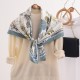 2025 spring and summer new silk scarves, wholesale, plant-patterned, 90s silk square scarves, French vintage scarves. Large Square Scarf for Women