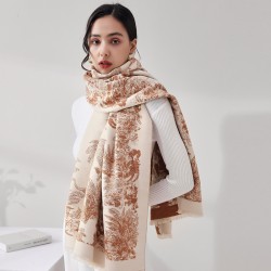New faux cashmere scarf for women, Japanese and Korean sweet winter scarf. Cross-border wholesale of women's warm woven mid-length scarves.