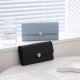 Lianbu women's long wallet, 2025 new PU leather foldable heart buckle trifold bag, women's clutch in stock