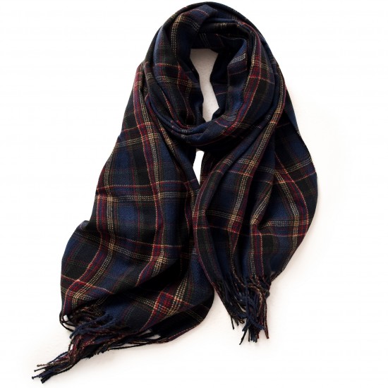New Year red plaid scarves for women, Korean-style shawls, thickened, warm winter, imitation cashmere plaid scarves, wholesale