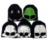 Reflective Skull Knitted Hat, Men's and Women's Luminous Mask, Alien Warm Beanie
