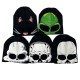 Reflective Skull Knitted Hat, Men's and Women's Luminous Mask, Alien Warm Beanie