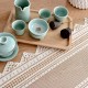 Retro pastoral crochet knitted hollow tablecloths, shoe cabinet lace embroidered tassel table runners, manufacturer and wholesale
