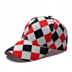 2024 new plaid curved-brim baseball caps for women, versatile soft-top sun protection and visor for casual travel.