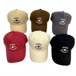New cross-border peaked caps for women, spring and summer, embroidered five-pointed star baseball caps, outdoor sun protection, casual hats for men.