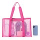 Amazon mesh single-shoulder tote bag, men's and women's beach bag, toiletry and swimwear storage bag