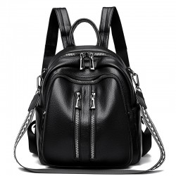 Luxury women's backpack, 2025 new stylish soft leather women's travel backpack, large-capacity student schoolbag.