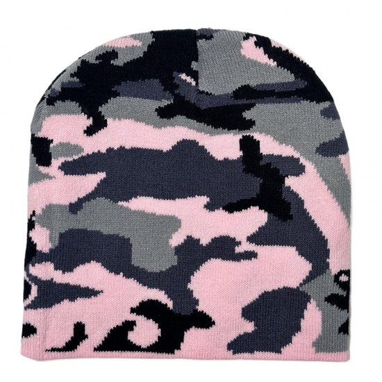 Best-selling cross-border camouflage hats. Jacquard knitted hats for autumn and winter, versatile dome-shaped warm outdoor hoodies, trendy cold-weather hats.