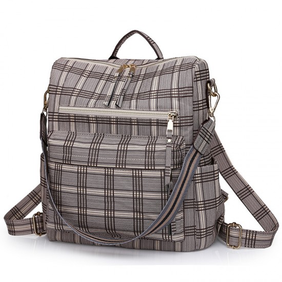 Cross-border women's casual retro large-capacity backpack, European and American retro PU backpack.