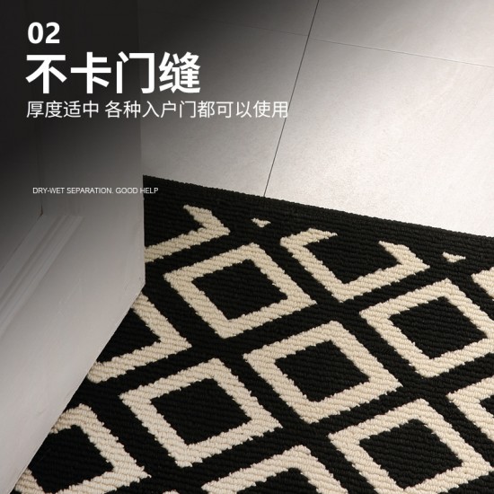Cross-border home entrance doormat, dust-removing, wear-resistant doormat for home entrance, simple absorbent, non-slip rug. Cross-border home entrance doormat, dust-removing, wear-resistant doormat for home entrance, simple absorbent, non-slip rug.