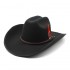 Tibetan woolen hat, thickened felt hat, Tibetan wide-brimmed black leather belt hat, spring and autumn western cowboy hat for men and women