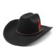 Tibetan woolen hat, thickened felt hat, Tibetan wide-brimmed black leather belt hat, spring and autumn western cowboy hat for men and women