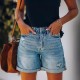 2025 Summer eBay Amazon Wish Street Ripped Straight-Leg Jeans for Women, Foreign Trade Trendy Brand