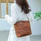 2025 new cross-border multi-layer bucket bag, retro shoulder bag, light luxury, fashionable, versatile, cross-body bag