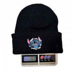 New Cross-Border Stitch Embroidered Knitted Hat, Autumn/Winter Outdoor Warm Men's and Women's Cartoon Anime Beanie